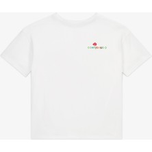 Converse Oversized Fit Kadın Baskılı Beyaz T-Shirt