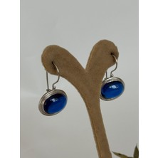 Safir Gümüş Küpe