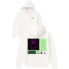 Vsrn Overthınkıng Kıllls Tasarım Baskılı Oversize Beyaz Kapüşonlu Sweatshirt