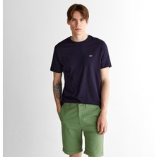 Gant Erkek Lacivert Regular Fit Bisiklet Yaka T-Shirt