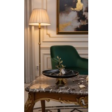 Montdekor El Yapımı Mermer Taşlı Bronz Desenli Tabak