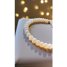 Mavera Inci Bileklik 6 mm Krem