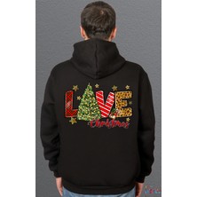 Bumeta Love Christmas Sweatshirt Unisex Kapüşonlu Hoodie