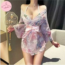 Naboda Kadın Fantezi Şık Tasarım Pembe Gecelik