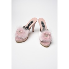 Miss Ayza G&c 145 Taş Tüylü Platform Gelin Terliği