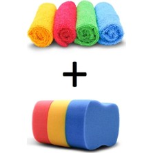Wilma Secret Süper Microbiber Temizlik Bezi + 3lü Oto Yıkama Süngeri (4 Adet)