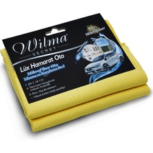 Wilma Secret Lüx Hamarat Mikrofiber Cam Bezi Sarı 50X70CM (3 Adet)