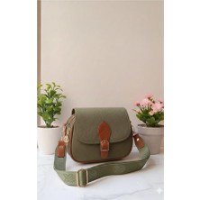 Goldbags Kadın Yonca 3 Cepli Kapaklı Fermuar ve Çıt Çıt Kapama Kol ve Omuz Çantası