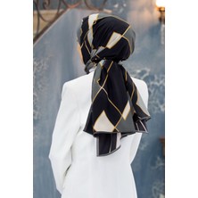 Kadın Vissona Lüks Medine Ipeği Şal Füme-5 Yumuşak Dokulu Zarif Aksesuar