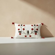 Shopyteks Papatya Bohem Punch Nakışlı Dikdörtgen Kırlent Kılıfı (Iç Dolgusuz)