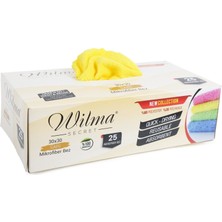 Wilma Secret Mikrofiber Temizlik Bezi Kutulu 125 Adetmikrofiber Bezler 30X30CM 180GSM - Sarı