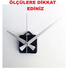 Cnr Shop Duvar Saat Mekanizması, Saat Motoru Sessiz Çalışır 14 mm Şaft, Akrep-Yelkovan-Saniye-(Askılı)