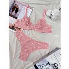 Pembe Pamuklu Sütyen Külot Takım