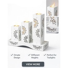 Başarır Lazer, 3mm Mdf 3 Lü Mumluk , Yılbaşına Özel Hediyelik