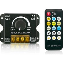 Powerr Led Aydınlatma 5V - 24V 30A 2 Kanal Çift Renk Cct 17 Tuşlu Rf Kumanda ve Manuel Dimmer