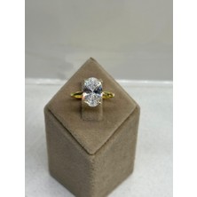 Oval Taşlı Gümüş Yüzük