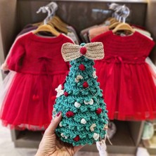 Pacco Baby El Örgüsü %100 Pamuk Kırmızı Kolsuz Tütü Elbise