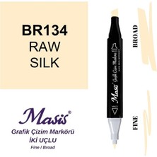 Masis Çift Uçlu Marker Grafik Çizim Kalemi 134 Ham Ipek