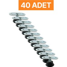 Homdep Masa Sandalye Dolap Sehpa Ayarlanabilir Yükseltme Ayağı M8 Siyah Rotil Ayak 40 Adet