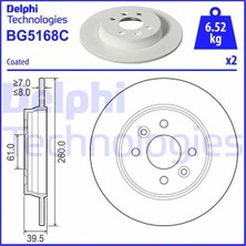 Delphi Delphı BG5168C - Arka Fren Diski Çiftli Paket Renault Clıo V 19 Delıksız