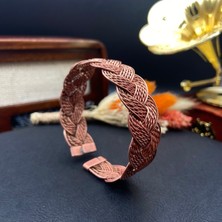 Sümer Örgü Model El Işçiliği Şifalı Bakır Bileklik