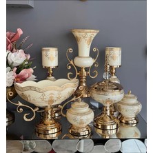 CITY gold 7 Parça Krem Konsol Seti Salon Salon Takımı