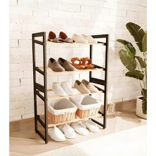 URZ 4 Katlı Ahşap Ayakkabılık