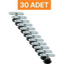 Homdep Masa Sandalye Dolap Sehpa Ayarlanabilir Yükseltme Ayağı M8 Siyah Rotil Ayak 30 Adet