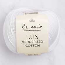 Emt Pazarlama La Mia Lux Mercerized Cotton Beyaz El Örgü Ipi - 2 - 33742