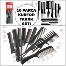 İnfeta 10 Parça Profesyonel Kuaför Seti Çantalı Berber Kuaför Tarak Seti