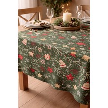 Özdağ Home Concept Yılbaşı Temalı Duck Kumaş Masa Örtüsü – Şık Desenli, Dayanıklı ve Dekoratif