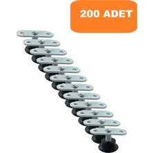 Homdep Nescamuse Masa Sandalye Dolap Sehpa Ayarlanabilir Yükseltme Ayağı M8 Siyah Rotil Ayak 200 Adet