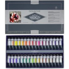 Mijello Mission Titanium Class Guaj Boya Tüp 15ml x 34 Renk Set MWG-1534G