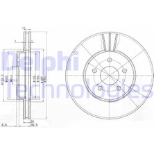 Delphi Delphı BG3537C - On Fren Dısk Aynası Mondeo Iıı 00 07 Jaguar x Type 01 09 Olcu 300 24 5 Bıjon