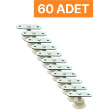 Homdep Masa Sandalye Dolap Sehpa Ayarlanabilir Yükseltme Ayağı M8 Beyaz Rotil Ayak 60 Adet