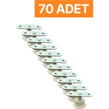 Homdep Masa Sandalye Dolap Sehpa Ayarlanabilir Yükseltme Ayağı M8 Beyaz Rotil Ayak 70 Adet