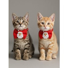 Kemique Rudolph Kedi Papyon Tasması | Kırmızı Fiyonk Boyun Aksesuarı | Noel Temalı Kedi Süsü