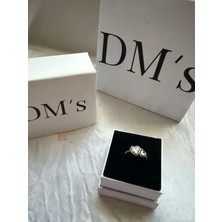 DMs Silver Çift Kalpli Asil Gümüş Yüzük