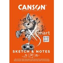 Canson Xsmart Sketch & Notes Çizim Defteri A4 90 gr 50 Yp