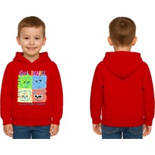 Sedirli Unisex Ayıcık Bear Baskılı Çocuk Swaetshirt Kapşonlu 3 Iplik Şardonlu
