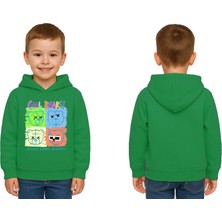 Sedirli Unisex Ayıcık Bear Baskılı Çocuk Swaetshirt Kapşonlu 3 Iplik Şardonlu