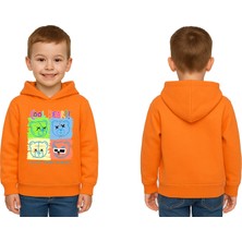 Sedirli Unisex Ayıcık Bear Baskılı Çocuk Swaetshirt Kapşonlu 3 Iplik Şardonlu