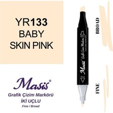 Masis Çift Uçlu Marker Grafik Çizim Kalemi 133 Bebek Ten Pembesi