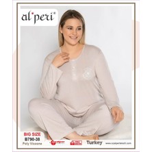 Beruflic Alperi B790-38 Battal Kadın Uzun Kol Pijama Takımı