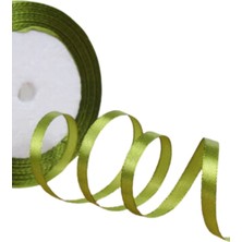 FRY Saten Kurdele 3 cm 10 Metre Yağ Yeşili