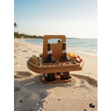 Bira Içecek Sunum Tabağı Doğal Ahşap Çerez Tabağı(Kayın / Gürgen)