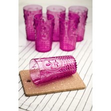 Depa Akrilik Pembe 6'lı Uzun Bardak & Su Meşrubat Bardağı 750 ml ( Büyük Boy & Cam Değildir )
