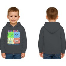 Sedirli Unisex Ayıcık Bear Baskılı Çocuk Swaetshirt Kapşonlu 3 Iplik Şardonlu