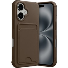 Wowacs Apple iPhone 17 Uyumlu Arka Kamera Korumalı Kart Koyulabilen Silikon Kartlıklı Kılıf Kapak