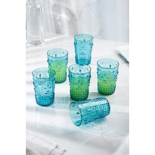 Depa Akrilik Aquamarin 6'lı Kısa Bardak & Su Meşrubat Kahve Yanı Bardağı 400 ml ( Cam Değildir )